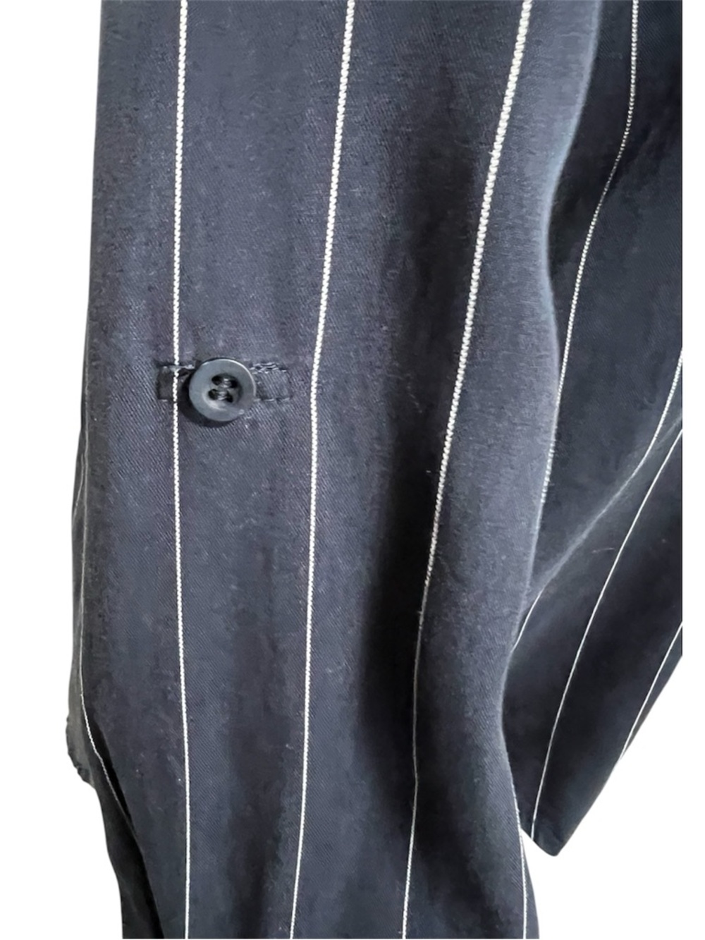 Velvet Heart Navy and White Pinstripe Shirt 3/4 or Long Sleeve Size S - Picture 5 of 9